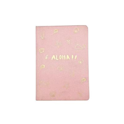 China A5 Hardcover Notebook Cloth Journal Hardcover Embossed Foil Stamping Hot Office School Notebook for sale