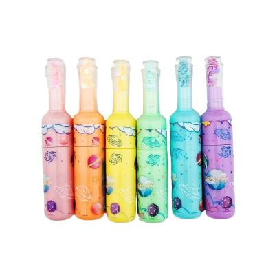 China Mini Multi Colored Marker Pen 6 Colors Highlighter Bar Multi Colored Cute Wholesale Marker for sale