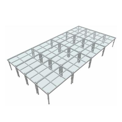 China Safety Customized Aluminium Frame Acrylic Adjustable Portable Stage For Sale for sale