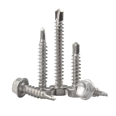 China Carbon Steel Self Drilling Screw ST3.5 ST4.2 Hex Washer Head Screw for sale