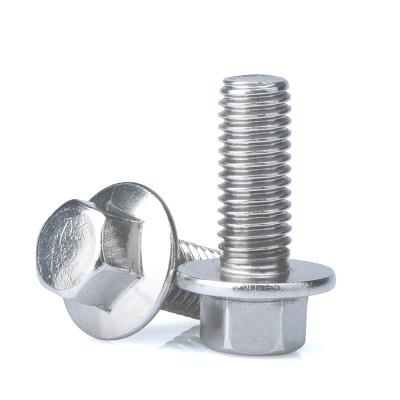 China Zinc Plated Hex Head Machine Bolt M16 Flange Bolt Coarse Thread for sale