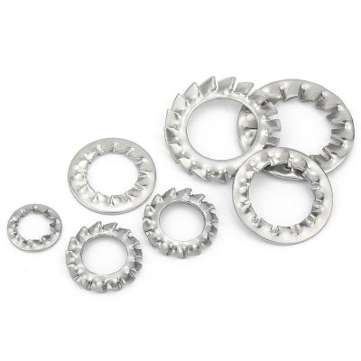 China Stainless Steel Serrated Lock Washers Rust Proof Washer With Teeth Inside for sale