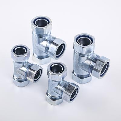 China Three Way Quick Hose Connector Metric Thread Air Pipe Joint IP68 for sale