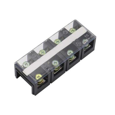 China Double Row Screw Terminal Block Terminal Block Nickel Plated Brass TC Series Fixed Terminal Block Wire High Current Connector for sale