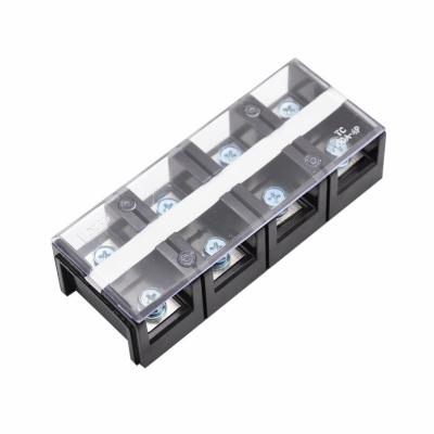 China Double Row Screw Terminal Block Terminal Block Nickel Plated Brass TC Series Fixed Terminal Block Wire High Current Connector for sale