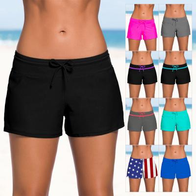 China QC Beach Swim Pants Custom Size Breathable Summer Low Waist Plus Size Women Swim Trunks Shorts for sale