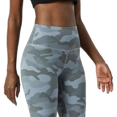 China QC-yoga Women's Breathable Camouflage Printed Butt Increase Yoga Pants Wear Tummy Control Gaiters Outer Mujer for sale