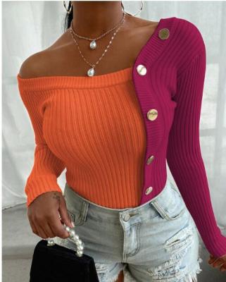 China Anti-wrinkle QC new design button knitting sweater woman ladies sleeveless long drop sweaters women tops for sale