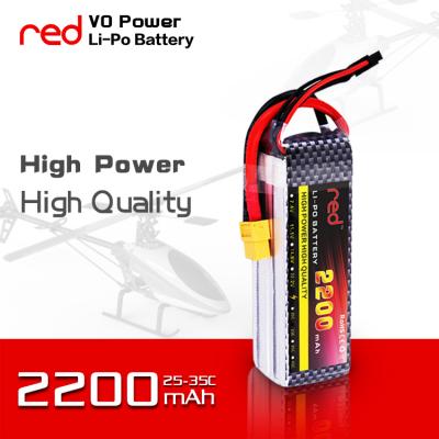 China Toys 11.1V 35C 3S 2200mAh RC Lipo Battery For RC Flat Drone With Connector for sale