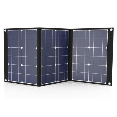 China PVC Blacken Solar Panel 600D 2019 Latest 50W Portable Folding Monocrystalline for sale