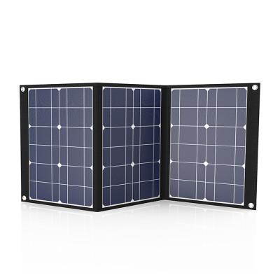 China Portable PVC Black 600D Manufacturers Polycrystalline Silicon Foldable Solar Panel For Travel for sale