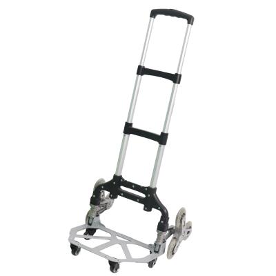 China Lightweight Foldable Aluminum Hand Moving Objects Trolley With Climber Wheels Hand Luggage Trolley For Stairs for sale