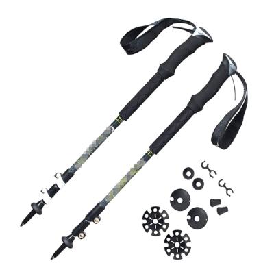 China Perfect For Rising Camping Pole To Adjust Aluminum Mountain To Stick Foldable Trekking Poles Eva Cork Handle for sale