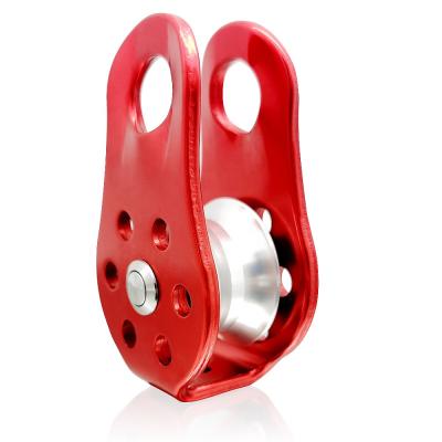 China Pull Cable FEISTEL 20KN Aluminum Alloy Portable Climbing Rescue Fixed Single Pulley Outdoor Pulley for sale