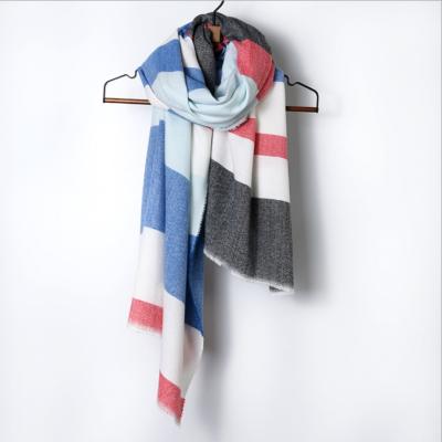 China JDQ100665 Fashion Women Winter Color Matching Yarn-dyed Casual Scarf For Women Others Scarves for sale