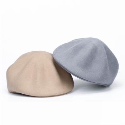 China JLL379001 Checked Checked All Autumn Winter Solid Color Women Casual Stylish Matching Felted Hat Fitted Hat Other Hats Winter Hats for sale