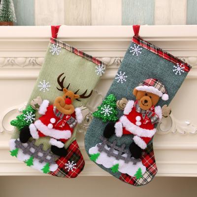 China Christmast Ornament JYH002 Santa Ornament JYH002 Big Funny Christmas Socks 31*19 cm Pattern Casual Christmas for sale