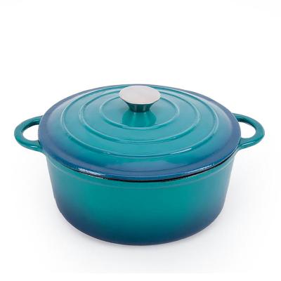 China Customized Viable Enamel Cast Iron Cookware OEM & ODM Cooking Pot Casserole With Lid for sale