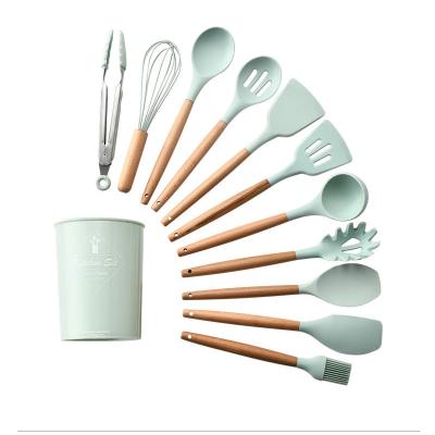 China Stocked Kitchen Accessories 10pcs Cooking Serving Tools Stainless Steel Utensils Set for sale