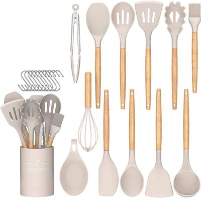 China Stocked Premium Quality Nonstick Kitchen Accessories Cook Tool Set Silicone Kitchen Utensil Set for sale