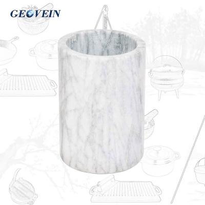 China Viable Wholesale Modern Natural White Marble Ice Wine Bucket Chiller Refrigerator For Amazon for sale