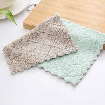 China QUICK DRY Multi Color Table Wipes Cleaning Towel Dish Quick Dry Double Sided Towels for sale