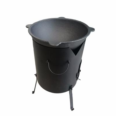 China New Sustainable Pre-Seasoned Asian Kazan Type 15L Cast Iron Pot For Camping for sale