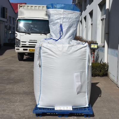 China Food Grade Jumbo Sack Polyethylene Plastic 1000 Kg 1 Ton Large FIBC Sack With Handle Loop for sale