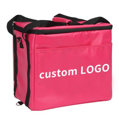 China Waterproof Custom Logo Food Delivery Cooler Bag Ice Cream Milk Tea Cooler Take Out Bag for sale