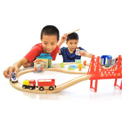 China Storytelling Skills Wholesale Educational Wooden Puzzle Toys Train Set Toys for sale