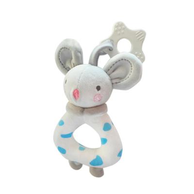 China Soft and skin-friendly animal crochet Toy With Sound soft and skin-friendly comfort baby rattle for sale