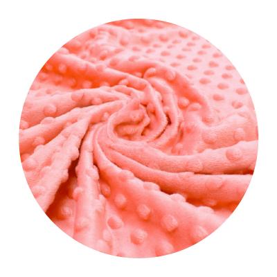 China Super Soft Double Layer Fleece Anti-bacteria Sleep Maid Dot Minky Baby Blanket for sale