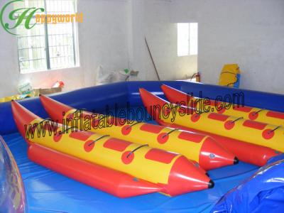 China Commercial Banana Double PVC Inflatable Boat Rental For Water Racing Sport for sale