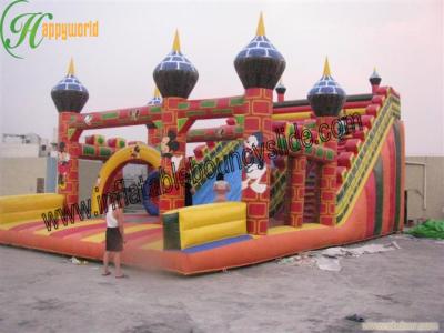 China Diapositiva animosa inflable del castillo colorido grande con la gorila de salto en venta