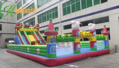 China Giant Commercial Happy Island Inflatable Fun City For Backyard Bounce for sale