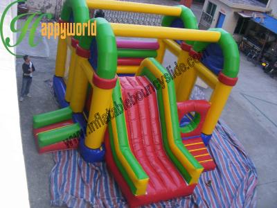 China Hiring Outdoor Inflatable Combo With Bouncy Slides CE / Ul Blower for sale