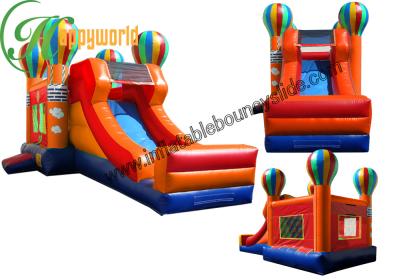 China Small Residential Inflatable Combo With Balloon , Bouncy Castle Slide for sale