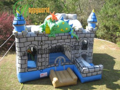 China Jardín 3 del dragón en 1 combinado inflable, casa de la despedida del castillo del partido para los niños en venta