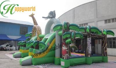 China Customized Giant Animal Zoo Inflatable Combos Commercial For Playing Center for sale