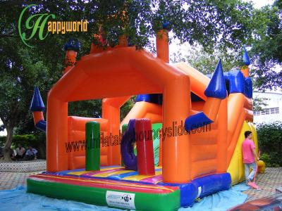 China Giant Inflatable 3 In 1 Combo Playground , Moonwalk Bounce Houses Combo for sale