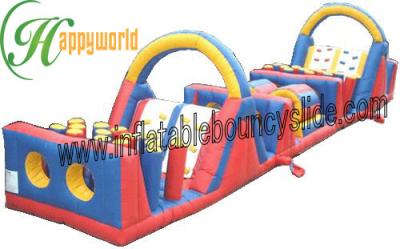 China Outside Safety Durable PVC commercial inflatable obstacle course for hire for sale