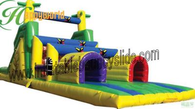 China Custom Inflatable bouncy castles obstacle course , Bouncy Assault Course CE / EN14960 for sale