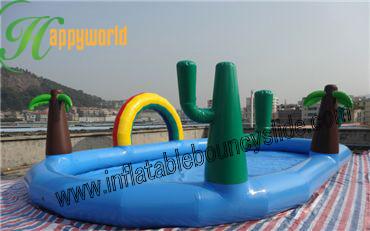 China Piscina de agua inflable profunda grande de la isla feliz portátil para los adultos y los niños en venta