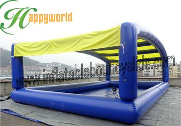 China Piscina de agua inflable modificada para requisitos particulares de la natación comercial con la tienda del tejado en venta