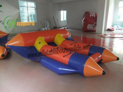 China 4 Person Colourful PVC Inflatable Boat With 2 Seats For Seaside Water Park for sale