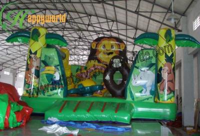 China Kinderdschungel-Löwe-König im Freien Inflatable Bouncy Castle Environment betraf zu verkaufen