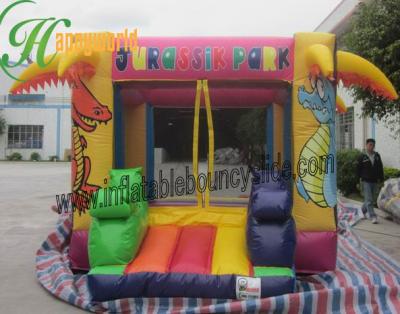 China Custom Dinosaur Hiring Inflatable Combo With Bouncy Slides CE for sale