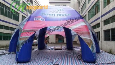 China Digital Printing Spider Air Tight Inflatable Tent , InflatableTailgate Tent With Six Legs for sale