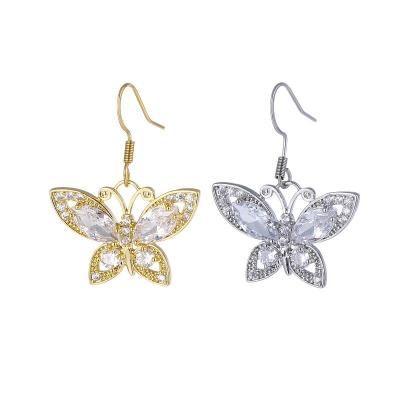 China Hot Environmental Friendly Qianyou Fashion Stainless Steel Butterfly Earrings Studs Stud Earring Jewelry For Men And Women for sale