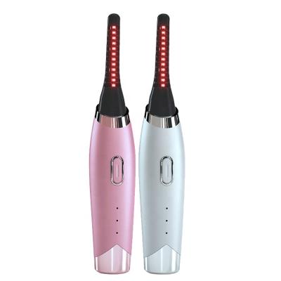 China HEATED 3 Heat Outlets Heats Electric Eyelash Curlers USB Rechargeable Makeup Perm Natural Eyelash Curling for sale